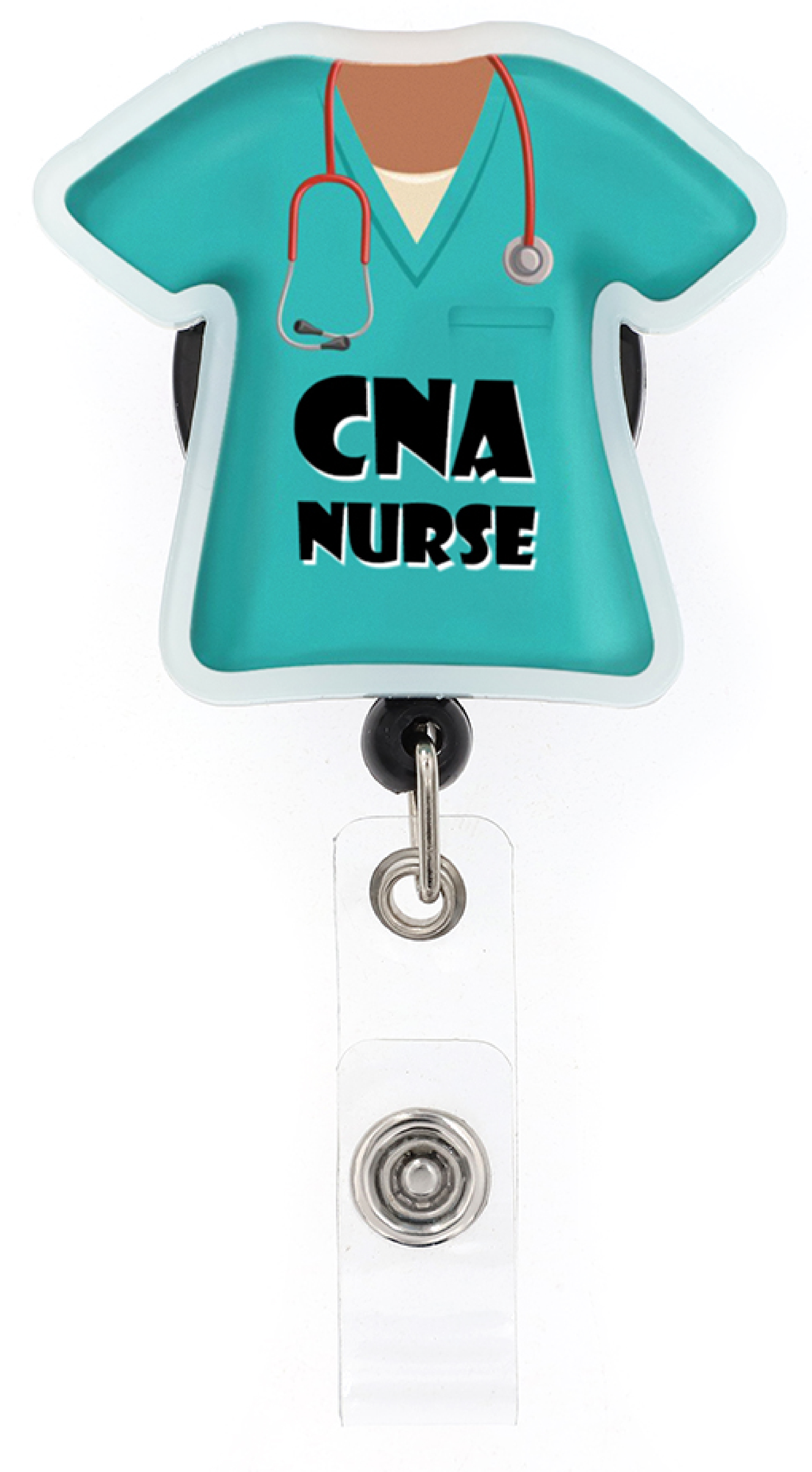 CNA Scrub Top - Cutieful Acrylic Badge Reel-Cutieful