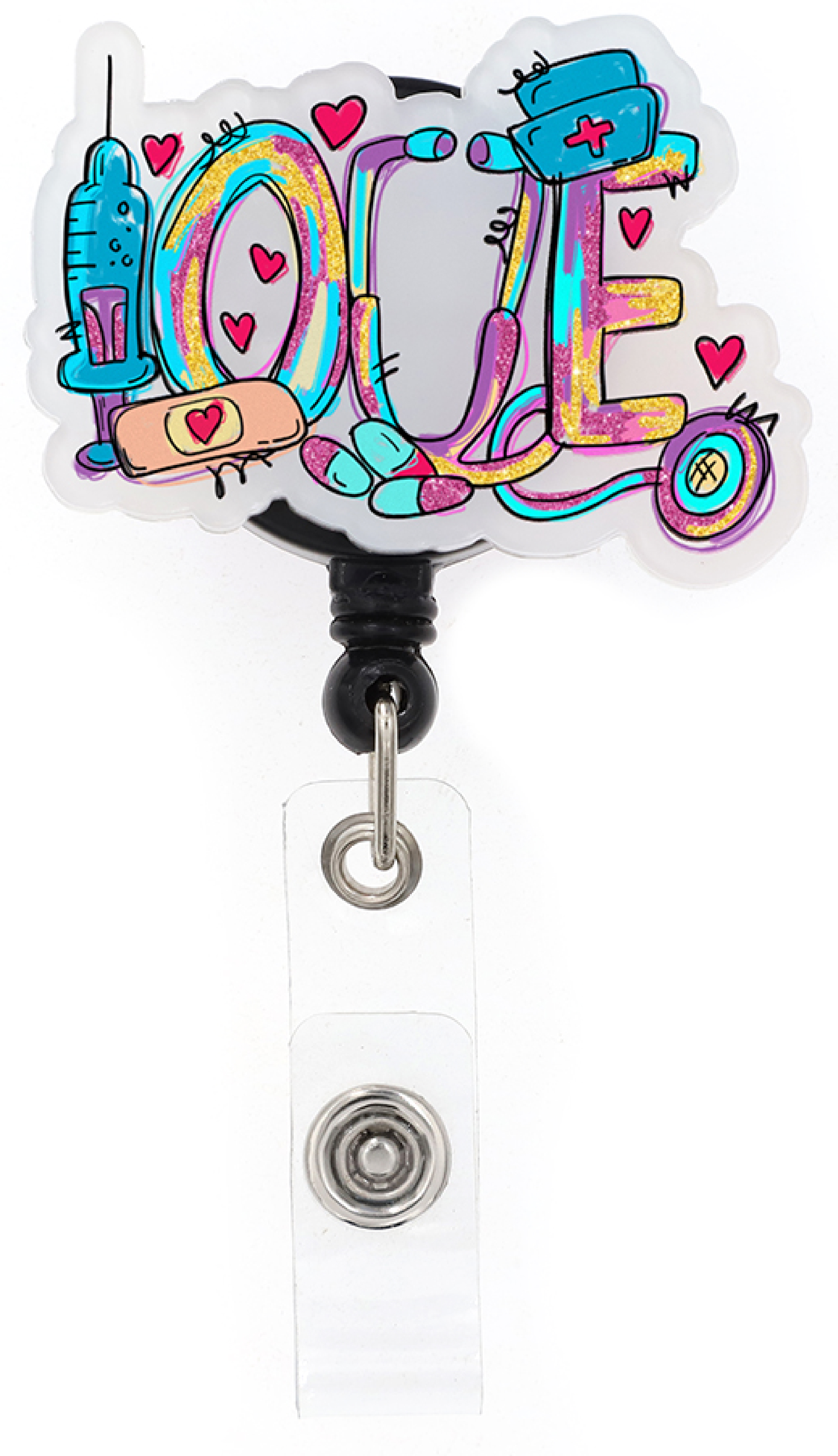 LOVE - Cutieful Acrylic Badge Reel-Cutieful